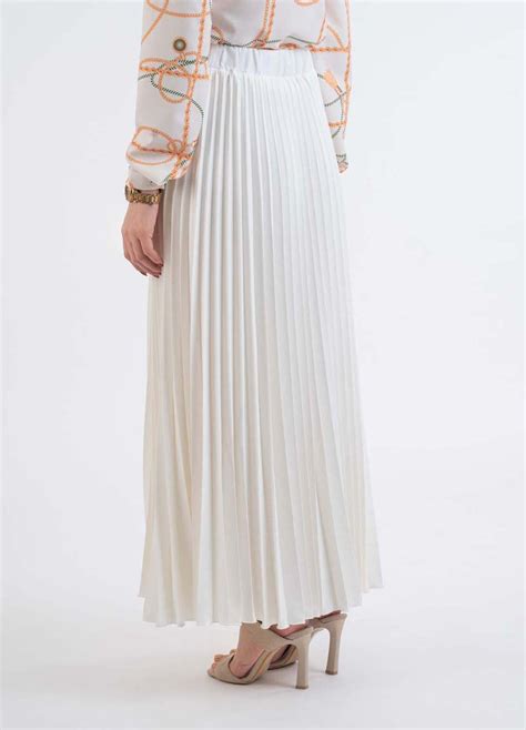 white pleated skirt - Modest Dresses, Abaya, Long Sleeve dress! | White ...