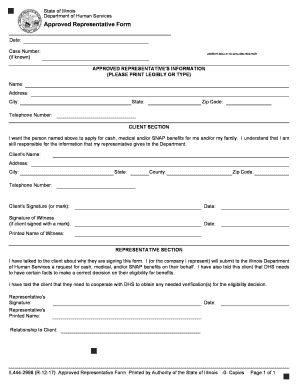 Fillable Online Approved Representative Form Fax Email Print - pdfFiller