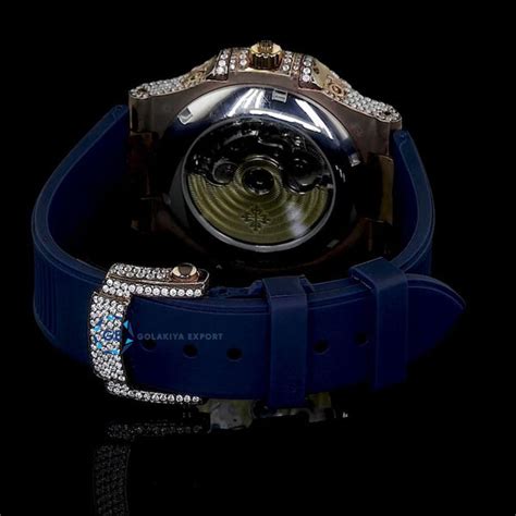 Exclusive Moissanite Rubber Strap Hip Hop Watch – Golakiya Export