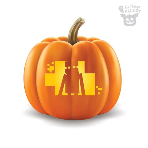 Minecraft Pumpkin Stencil - Allthingshallows.com – AllThingsHallows
