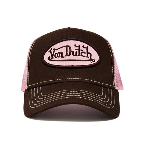 Von Dutch Brown & Pink Classic Trucker Hat