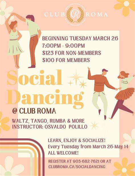 Spring Social Dance Classes at Roma, 125 Vansickle Road, Saint ...