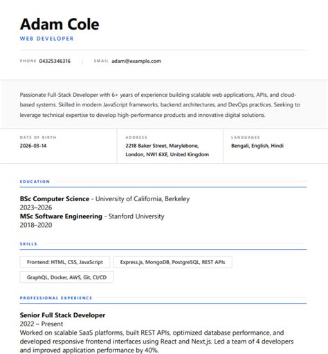 Create Resume