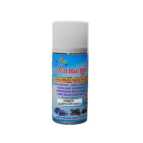 AOURACRYL Spray paint Primer Surfacer White -225 ml,(Pack of 1) For Car ...