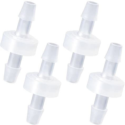 PAGOW 1/4 Inch Check Valve, 4 Packs 6mm PVDF Wear-Resistant One-Way ...
