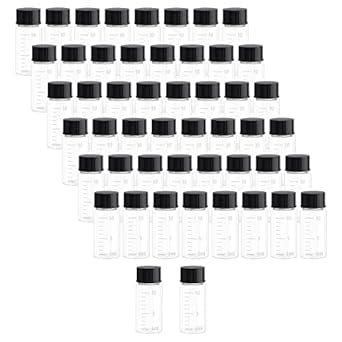 Csfglassbottles Pack of 50 10ml Clear Glass Bottles Vial with Scale ...