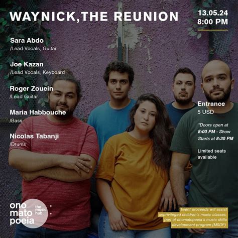 WAYNICK, THE REUNION, Sioufi - Ashrafieh, Beirut, Lebanon, 13 May 2024 ...