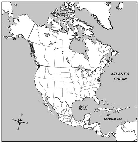 Large contour political map of North America | North America | Mapsland | Maps of the World