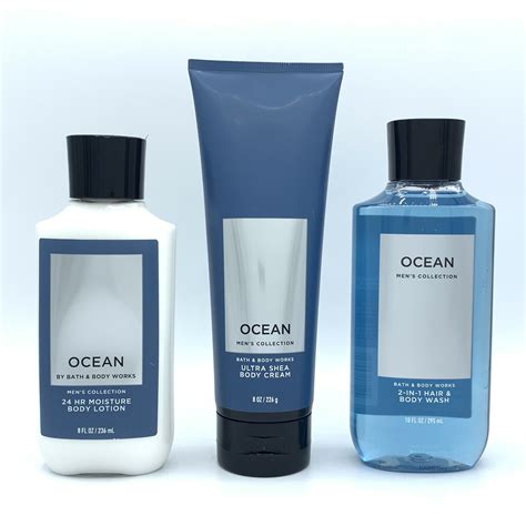 Bath and Body Works Ocean Men's Body Lotion, Body Cream and Body Wash 3 ...