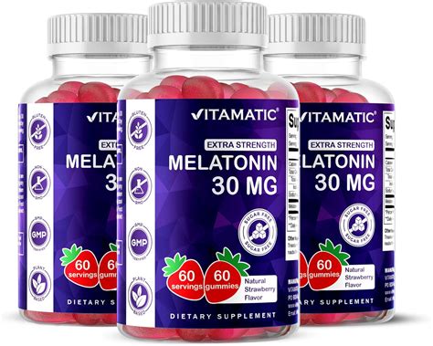 Vitamatic Sugar Free Melatonin 30mg per Gummy - 60 India | Ubuy