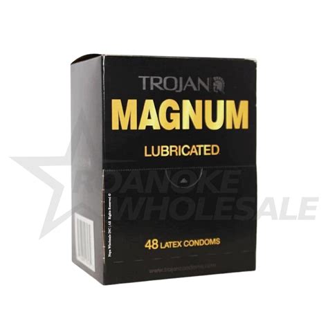 TROJAN MAGNUM LUBRICATED LATEX CONDOMS 48PCS - Roanoke Wholesale