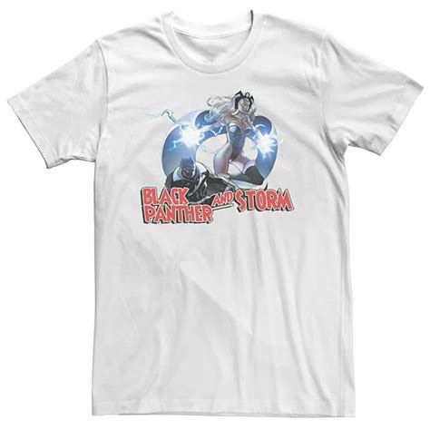 Big & Tall Marvel Black Panther And Storm Action Pose Tee