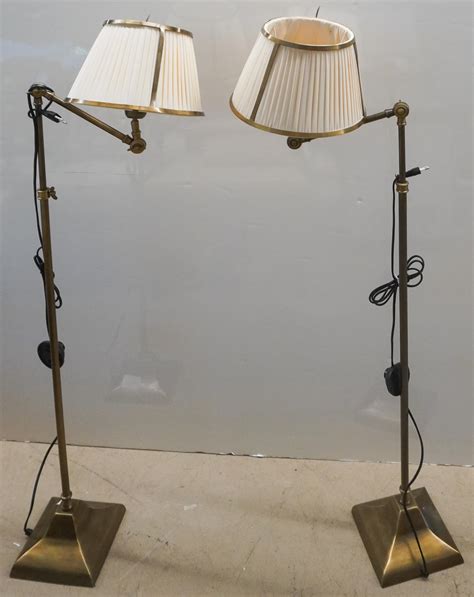 Lot - Pair of Modern Adjustable Floor Lamps