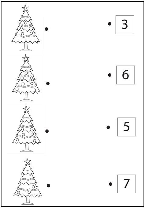 Free Kindergarten Worksheets - Christmas 27 | Olympiad tester
