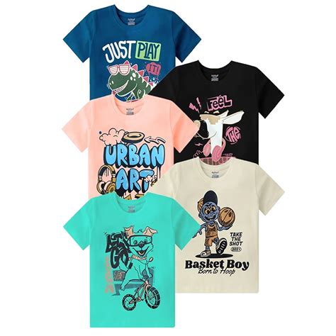 Buy Boy's Cotton Halfsleeve T-Shirt (Pack of 5) | KIDDEO