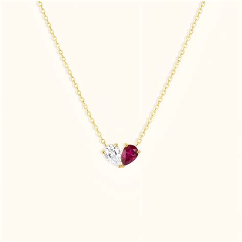 Serena Ruby Necklace - 18K Gold Plated – Elinor Jewels