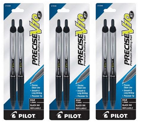 (3) Pilot Precise V10 RT Retractable Premium Rolling Ball Pens, Bold, 1 ...