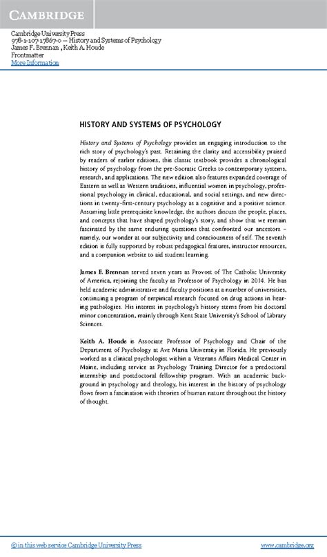 Schools of psychology - Notes - 978-1-107-17867-0 — History and Systems ...