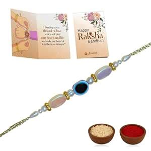 GadgetBite Evil Eye Rakhi Complete Combo with Greeting For Boys ...