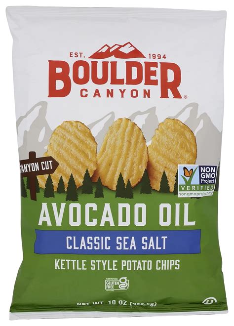 Amazon.com: Boulder Canyon Avocado Oil Sea Salt Chip Kettle, 10 OZ ...