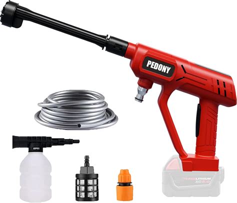 Cordless Power Washer for Milwaukee 18V Battery - PEDONY 550 PSI 1.0GPM Portable Pressure ...