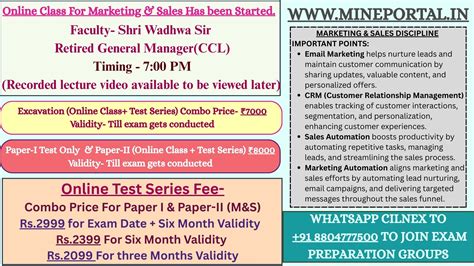 MARKETING & SALES EXAM 2025 IMPORTANT POINTS TO REMEMBER | Mine Portal ...