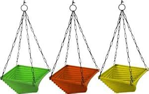 Twister Hanging Pot Set of 3 PCS : Amazon.in: Garden & Outdoors