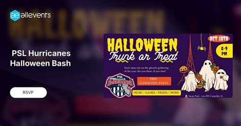 🎃👻 PSL Hurricanes Halloween Bash 👻🎃, 700 SW Carmelite Street, Port ...