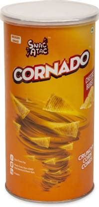 snac atac Cornado Cheese Burst Tins, Corn Cone Snacks - 40 g Each (Pack ...