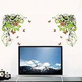 Decals Design 'Flamingos and Bamboo at Sunset' Wall Sticker (PVC Vinyl ...