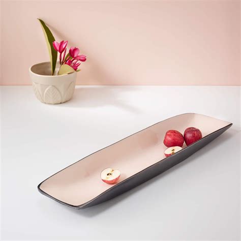 Pink Metal-Enamel Fusion Platter - Ellementry – ellementry