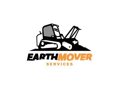 Skid steer logo vector for construction company. Land clearing equipment template vector ...