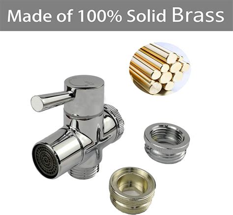 Buy All Brass Faucet Diverter Valve with Aerator, Sink to Garden Hose ...