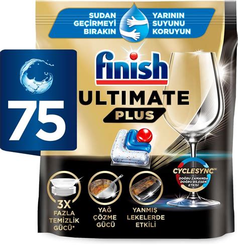 Finish Ultimate Plus 75 Kapsül Bulaşık Makinesi Deterjanı Tableti (1 x ...