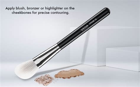VEGA PROFESSIONAL Precision Face Contour Brush, Soft Bristles, Copper ...