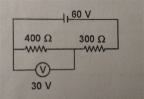 In the circuit, the voltmeter reads 30 V. What is the resistance of the ...