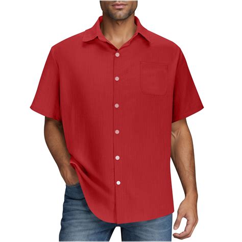 Joau Men's Casual Button Down Shirts Short Sleeve Business Shirts ...