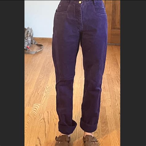 Vintage purple jeans !! No back pockets... - Depop