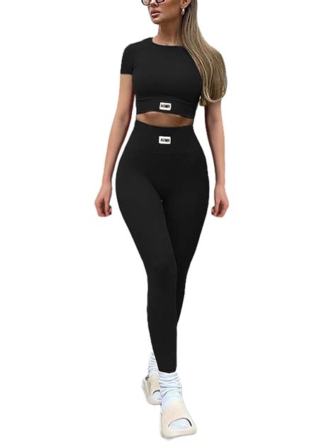 Wassery Women's Workout Set 2 Piece Tracksuit Seamless High Waist ...