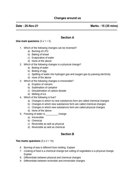 Image result for Science Topic Changes around Us for Class 6