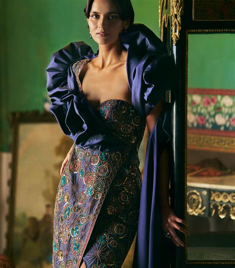 One Shoulder Embellished Gown – Supria Munjal