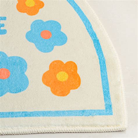 Small Flowers Semicircle Rug