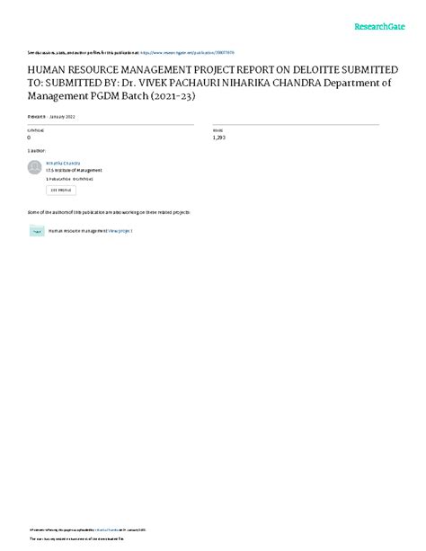 Projectreporton Deloitte - See discussions, stats, and author profiles ...