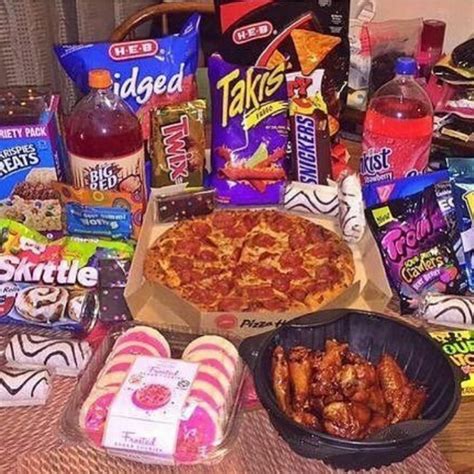 Pin by SADE' 👸🏾 on Food | Junk food snacks, Sleepover food, Sleepover ...