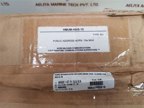 Hose-mccann Hmum-hsis-15 Horn-speaker – Aeliya Marine Tech