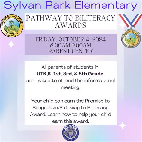 Biliteracy Award/Alfabetización Bilingüe. | Sylvan Park Elementary