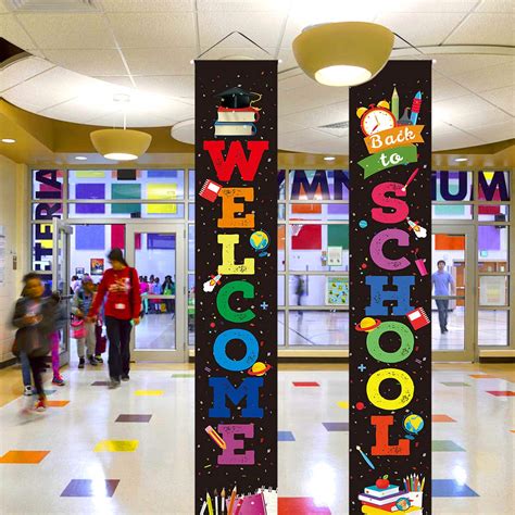 Back to School Banner Welcome Banner for First Day of School Hanging ...