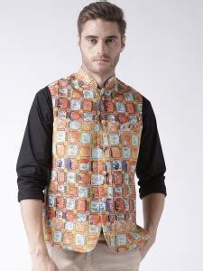 Hangup Sleeveless Printed Men Nehru Jacket - Buy Hangup Sleeveless ...