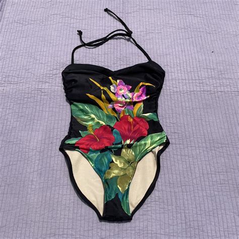 Vintage one piece halter swimsuit! Has underwire!... - Depop