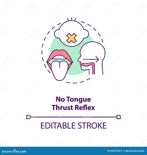 No Tongue Thrust Reflex Concept Icon Stock Vector - Illustration of anatomy, conceptual: 203472377